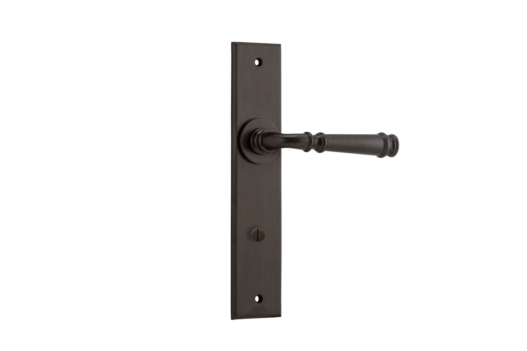 10786 - Verona Lever - Chamfered Backplate - Signature Brass - Passage