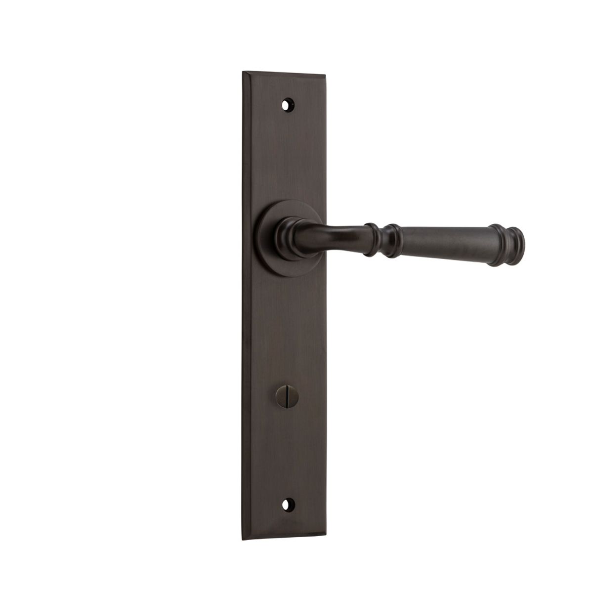 10786 - Verona Lever - Chamfered Backplate - Signature Brass - Passage