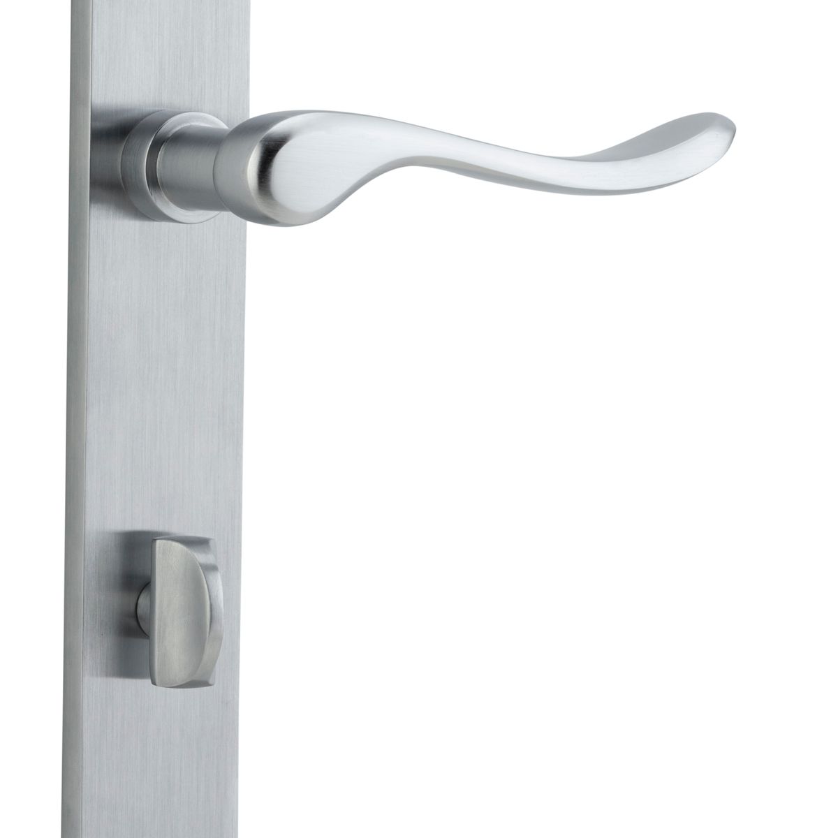 12420P85 - Stirling Lever - Rectangular Backplate - Brushed Chrome - Privacy