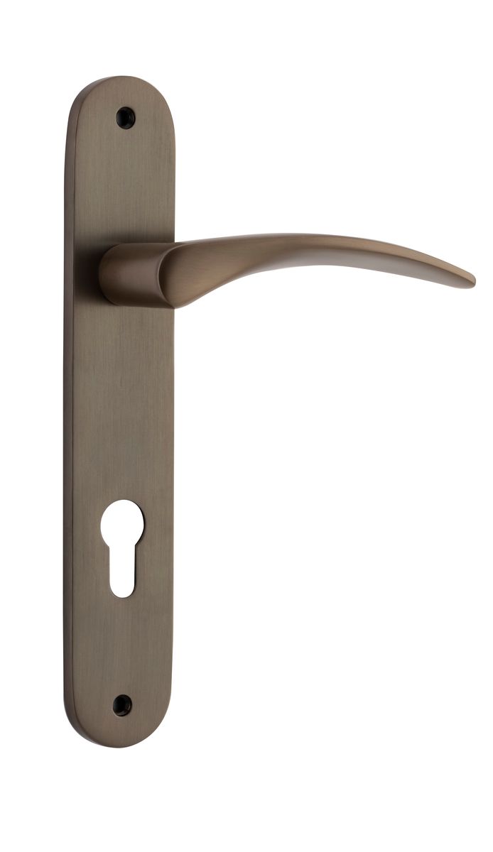 10728E85 - Oxford Lever - Oval Backplate - Signature Brass - Entrance