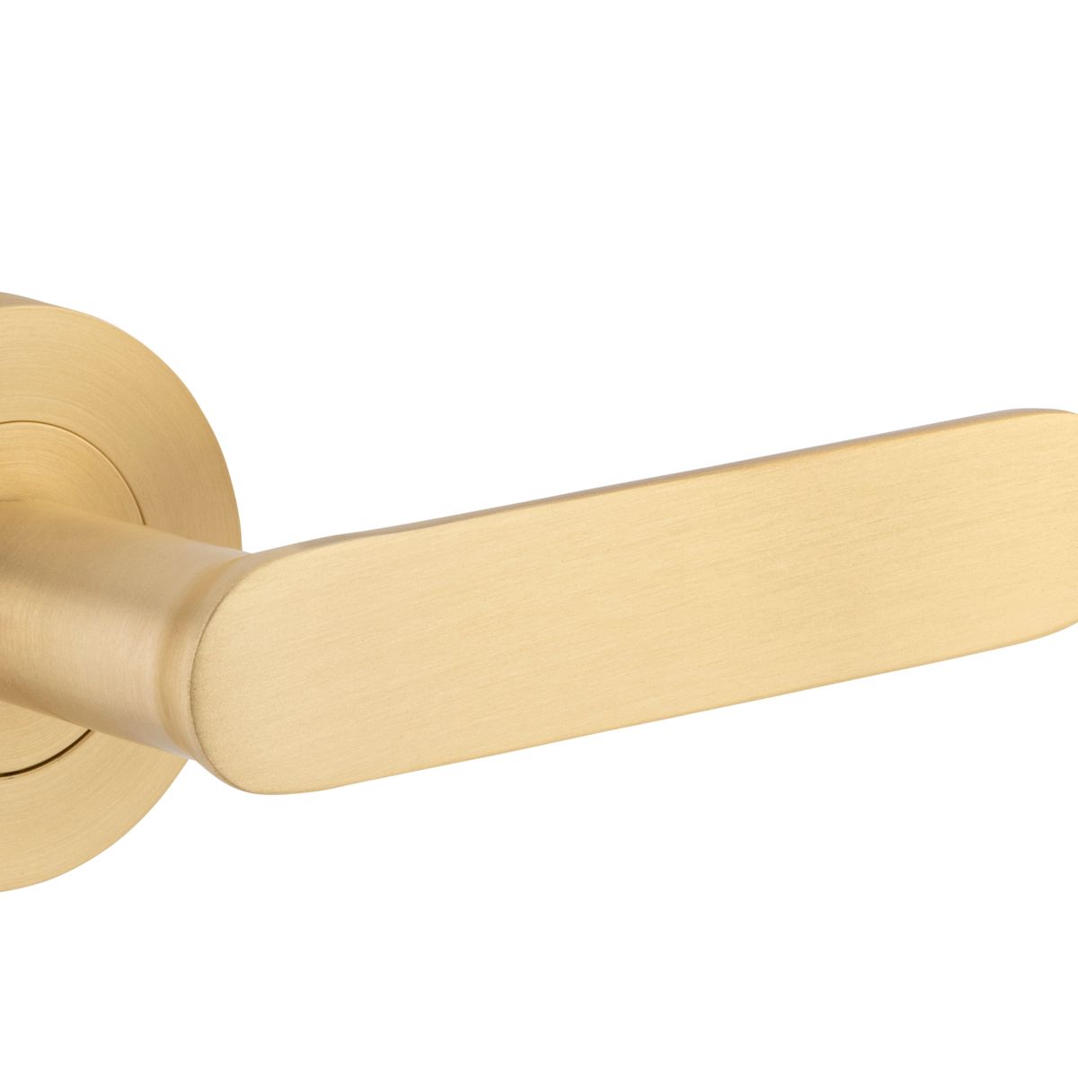 0452KIBPRIV60 - Bronte Lever - Round Rose Privacy Kit (Inbuilt Privacy) - Brushed Brass - Privacy