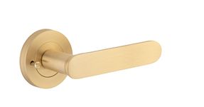 0452KIBPRIV60 - Bronte Lever - Round Rose Privacy Kit (Inbuilt Privacy) - Brushed Brass - Privacy