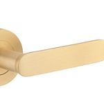 0452KIBPRIV60 - Bronte Lever - Round Rose Privacy Kit (Inbuilt Privacy) - Brushed Brass - Privacy