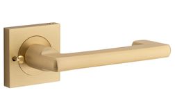 21176KIBPRIV60 - Baltimore Return Lever - Square Rose (Inbuilt Privacy) - Brushed Brass - Privacy
