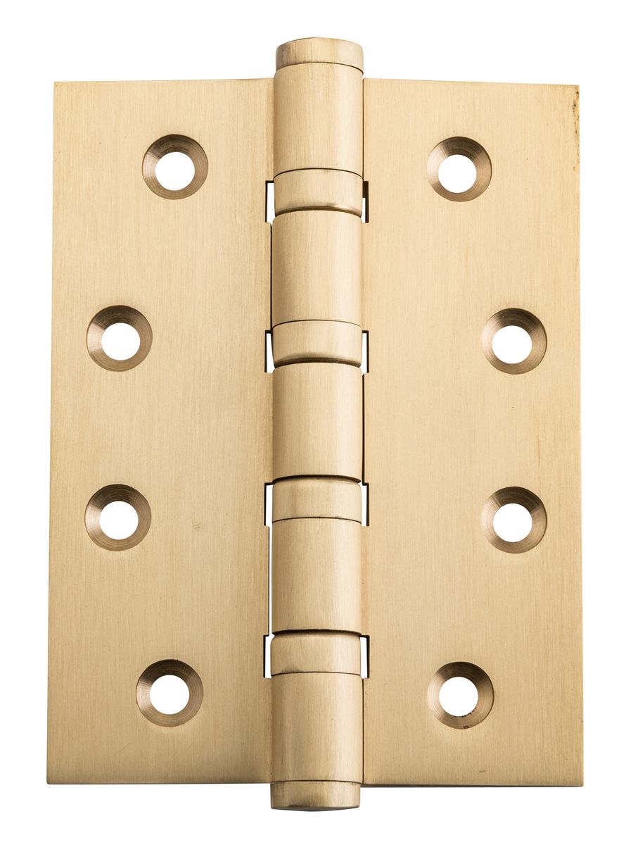 2813 - Ball Bearing Hinge - H100xW75mm - Brushed Brass