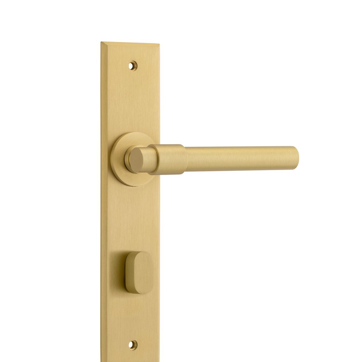 16404P85 - Helsinki Lever - Chamfered Backplate - Brushed Gold PVD - Privacy