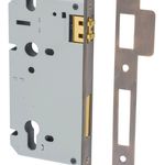 6039 - 85mm Euro Roller Mortice Lock - 60mm Backset - Signature Brass