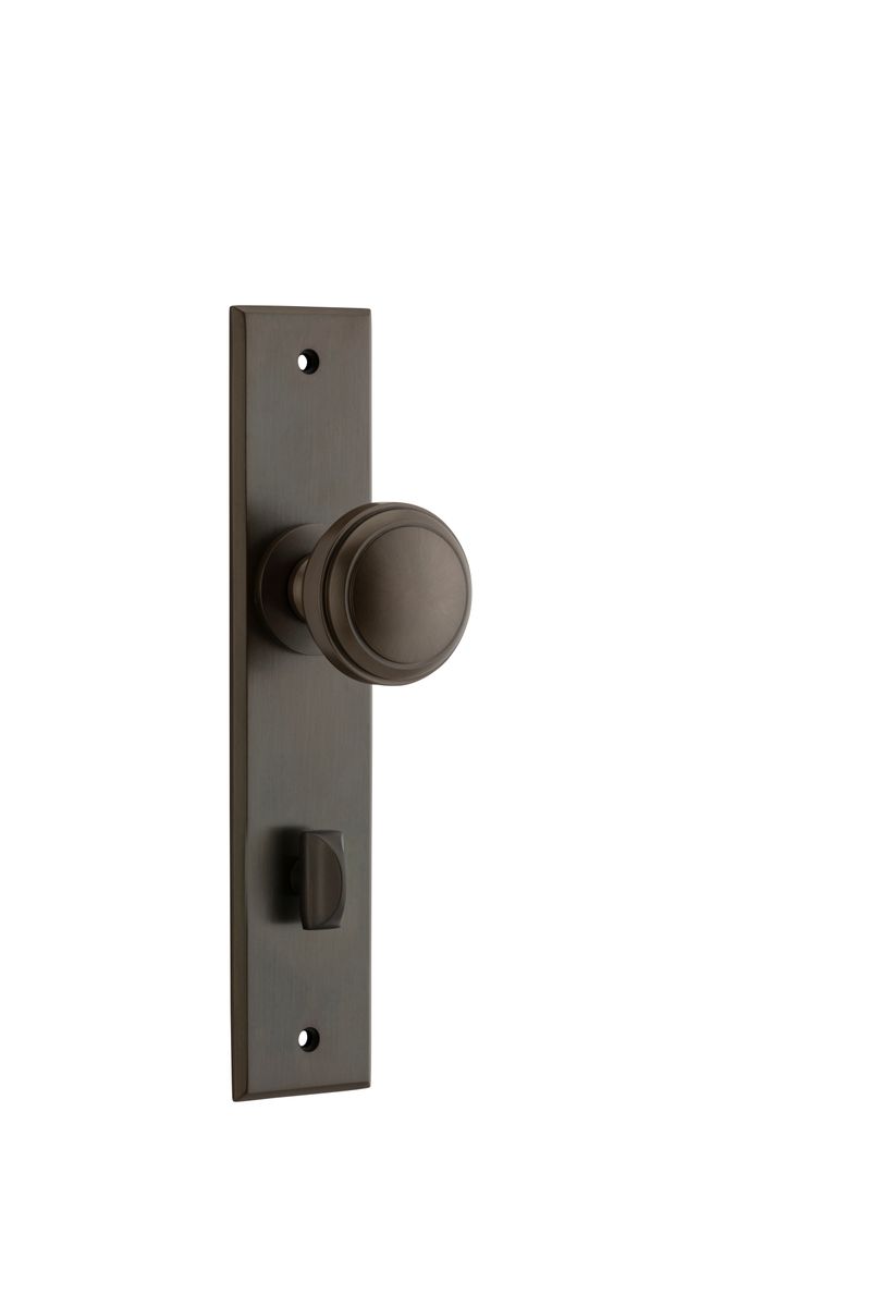 15331P85 - Paddington Knob - Chamfered Backplate - Signature Brass - Privacy