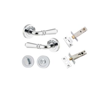 Sarlat Lever - Round Rose Privacy Kit with Separate Privacy Turn