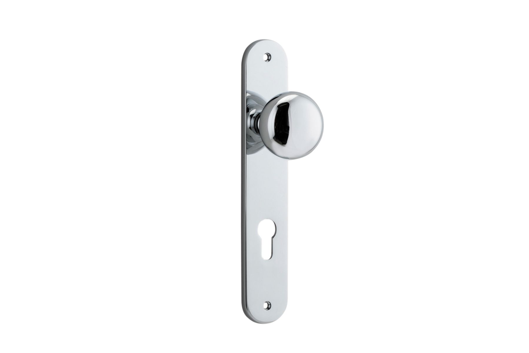 11834E85 - Cambridge Knob - Oval Backplate - Polished Chrome - Entrance