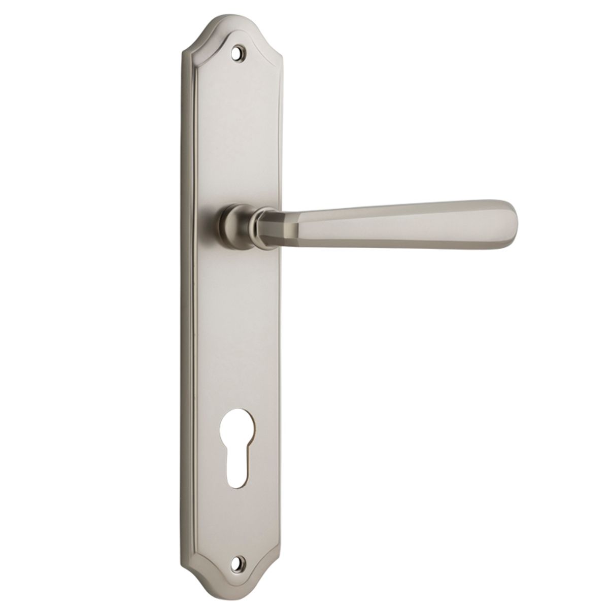14874E85 - Copenhagen Lever - Shouldered Backplate - Satin Nickel - Entrance