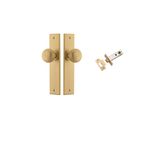 15446KPASS60 - Cambridge Knob - Chamfered Backplate Passage Kit - Brushed Brass - Passage