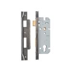 6084 - Rebated 85mm Euro Mortice Locks - 45mm Backset - Distressed Nickel