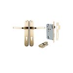 10232KENTR60KK - Annecy Lever - Oval Backplate Entrance Kit with High Security Lock - Polished Brass - Entrance