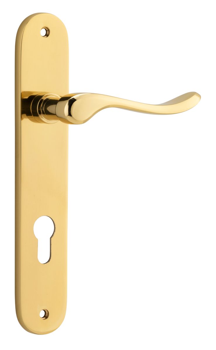 10424E85 - Stirling Lever - Oval Backplate - Polished Brass - Entrance
