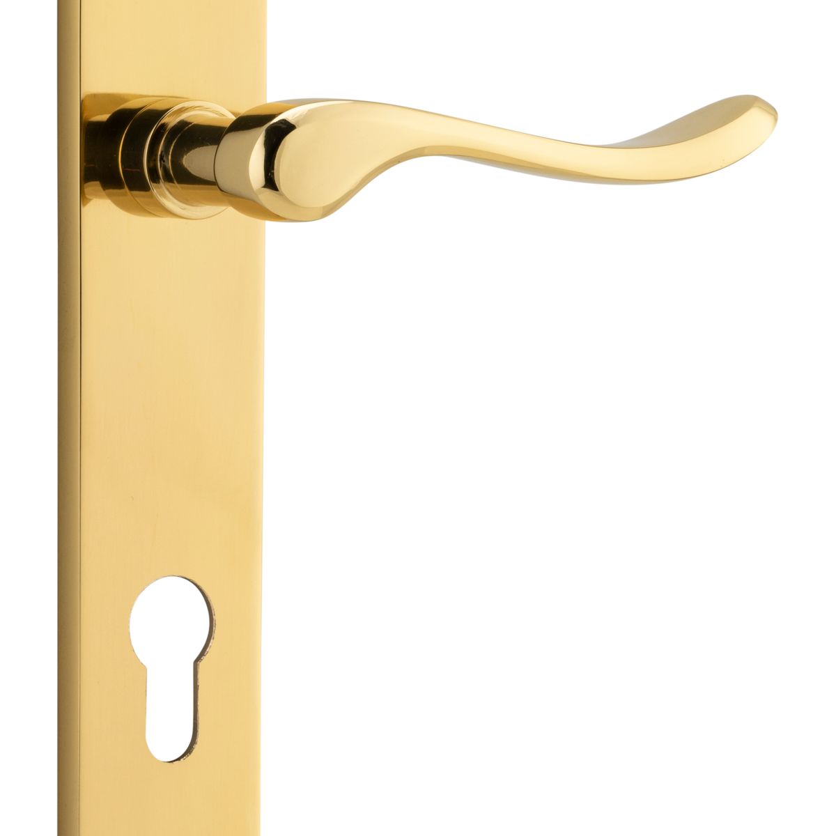 10424E85 - Stirling Lever - Oval Backplate - Polished Brass - Entrance