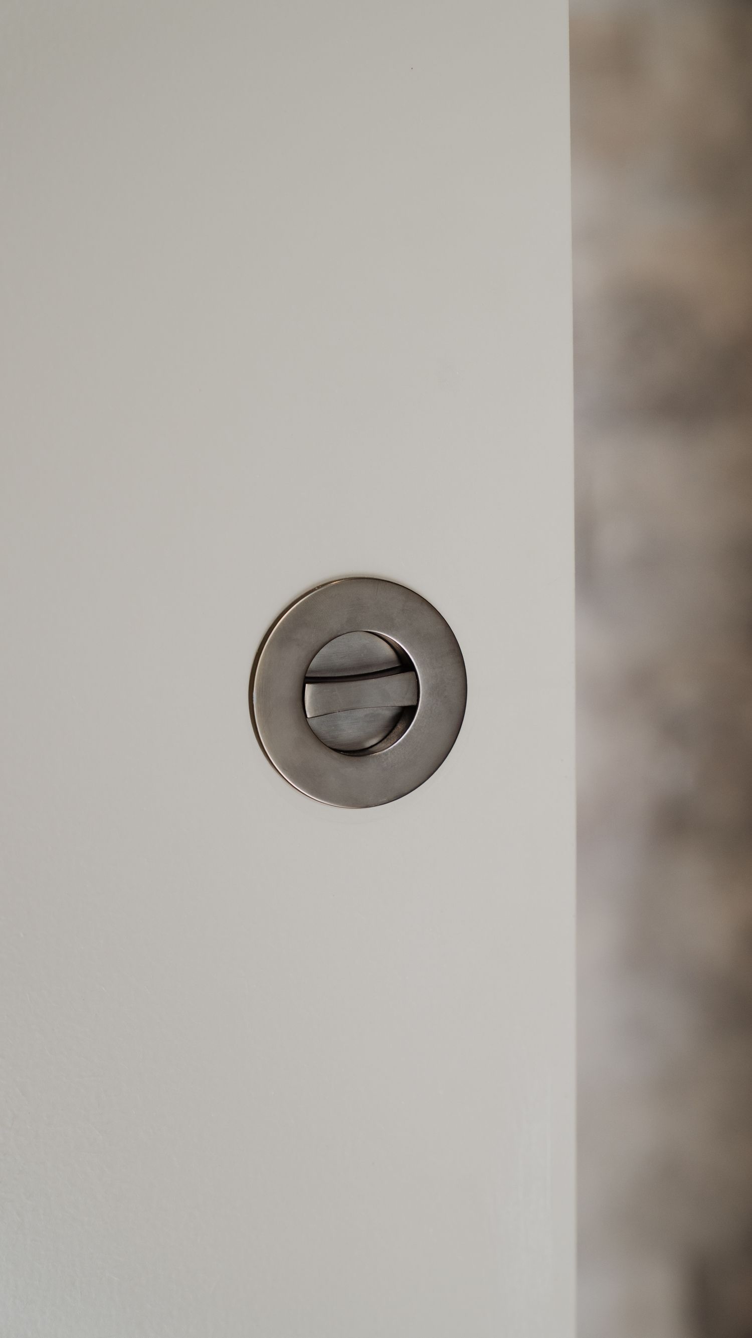 17182 - Round Sliding Door Pull Privacy Kit with Inbuilt Privacy Turn - Brushed Gold PVD - Privacy