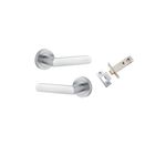 20775KPASS60 - Osaka Lever - Round Rose Passage Kit - Brushed Chrome - Passage