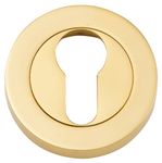 9300 - Euro Escutcheons -  Round - Polished Brass