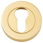 9300 - Euro Escutcheons -  Round - Polished Brass