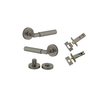 Brunswick Lever - Round Rose Privacy Kit