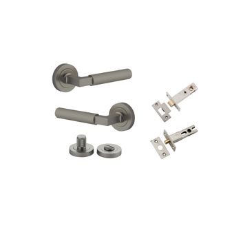Brunswick Lever - Round Rose Privacy Kit