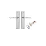 12236KPASS60 - Sarlat Lever - Stepped Backplate Passage Kit - Brushed Chrome - Passage