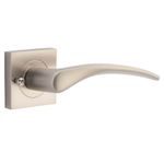 0289KIBPRIV60 - Oxford Lever - Square Rose (Inbuilt Privacy) - Satin Nickel - Privacy