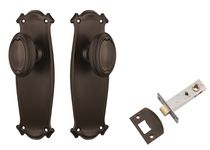 Bungalow Door Knob - Long Backplate Passage Set