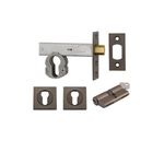 22550K70KKES - Euro Mortice Deadbolt Kit - 70mm Backset with Square Euro Escutcheon Key/Key - Signature Brass - Entrance