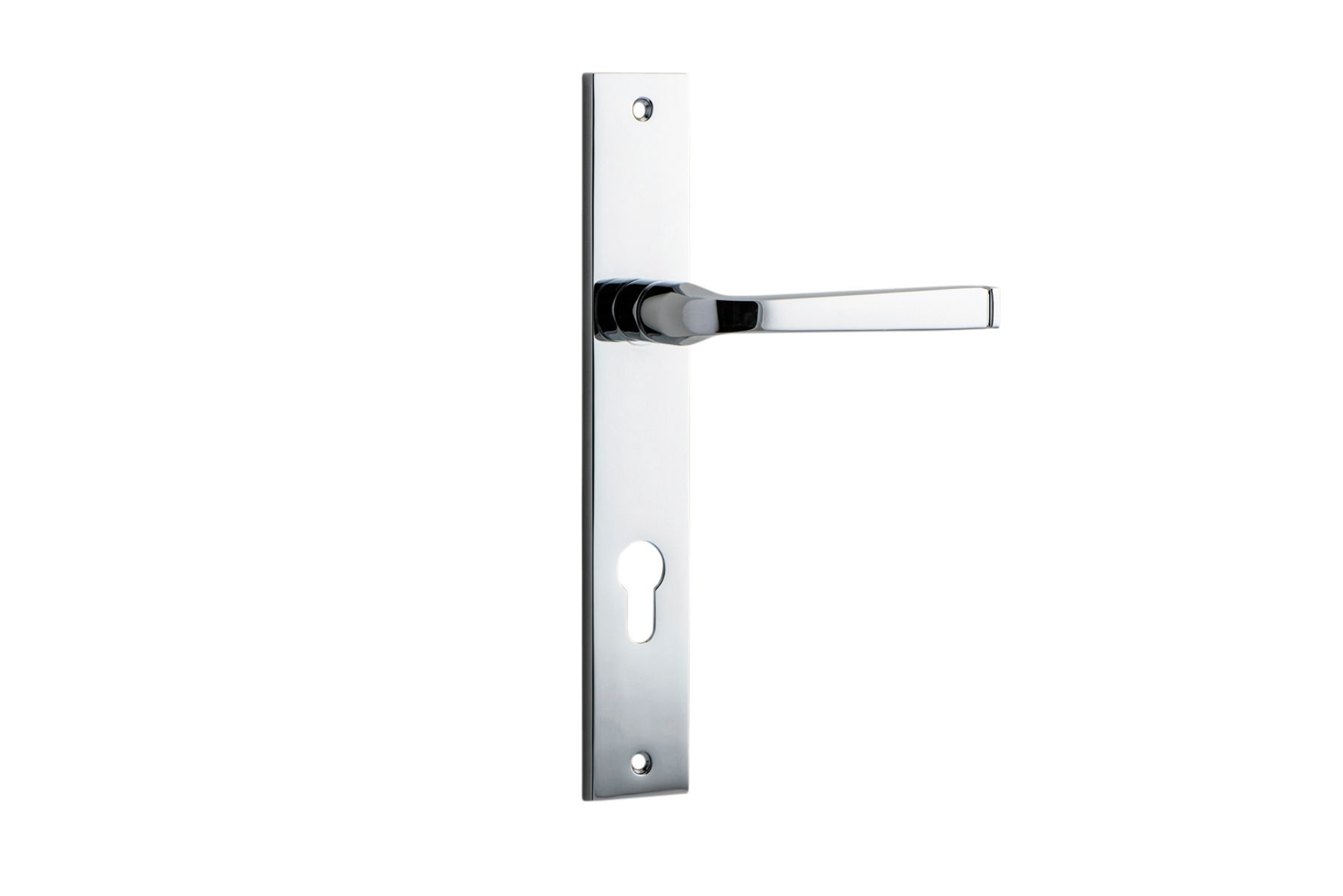 11708E85 - Annecy Lever - Rectangular Backplate - Polished Chrome - Entrance
