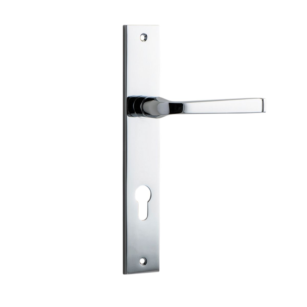 11708E85 - Annecy Lever - Rectangular Backplate - Polished Chrome - Entrance