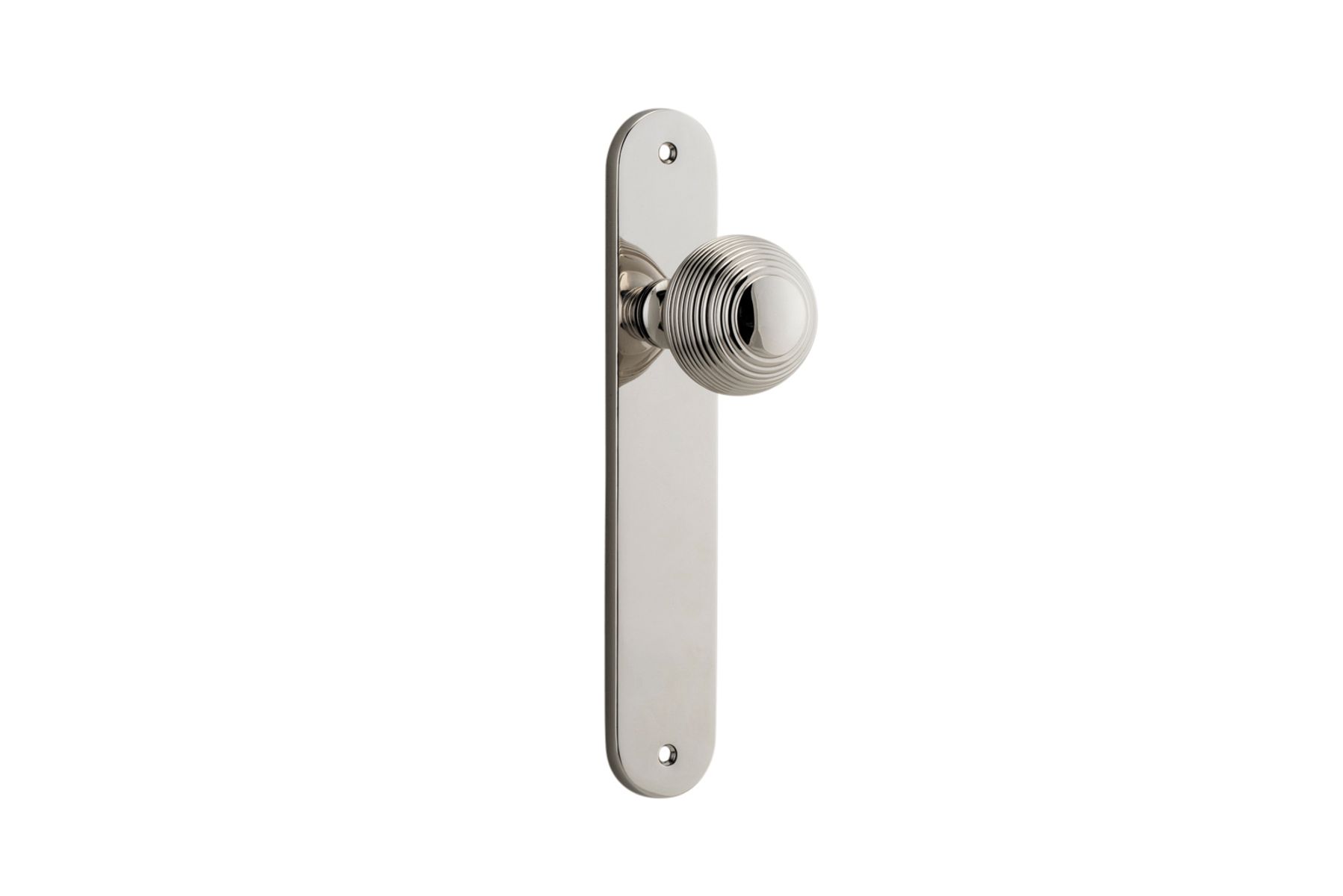 14336 - Guildford Knob - Oval Backplate - Polished Nickel - Passage