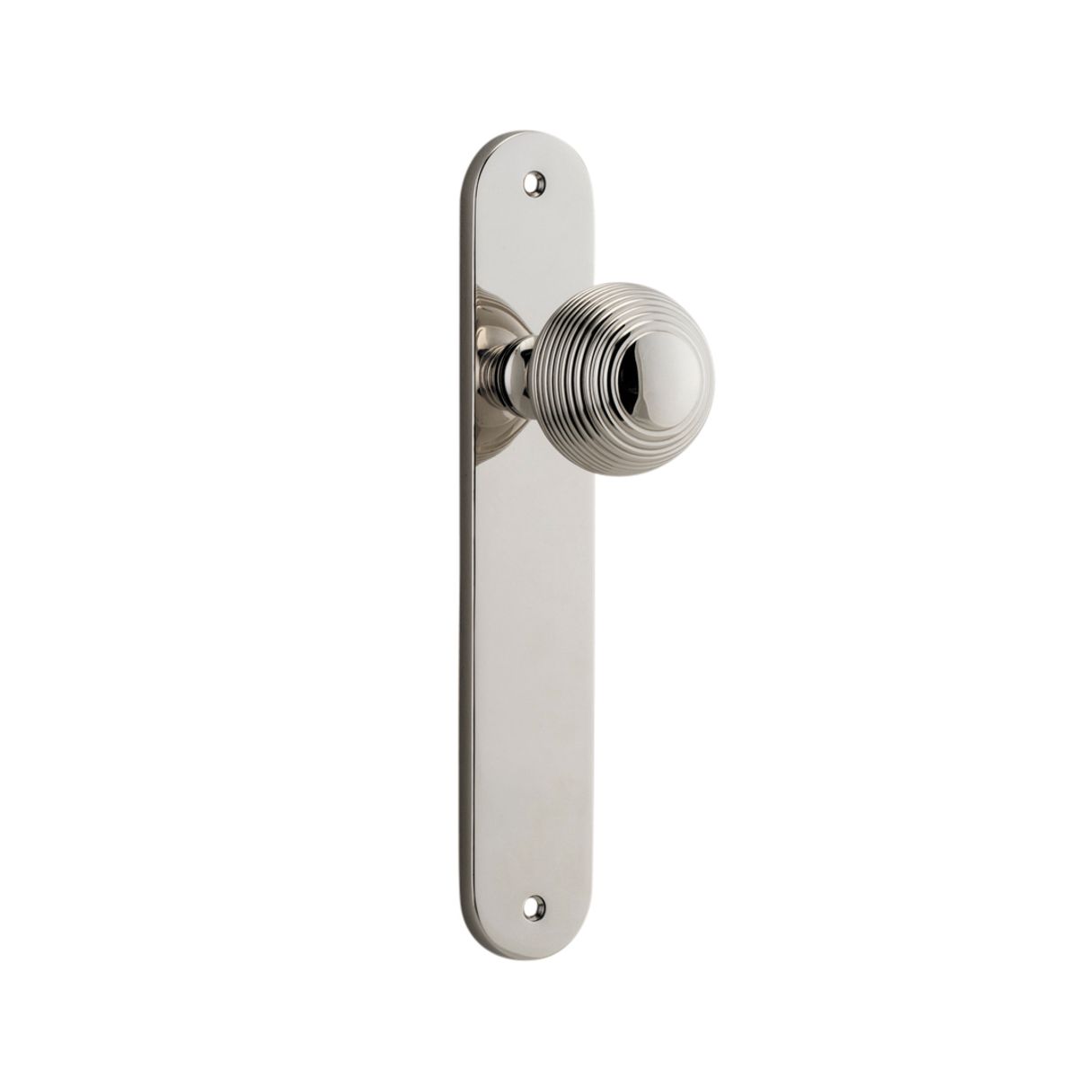 14336 - Guildford Knob - Oval Backplate - Polished Nickel - Passage