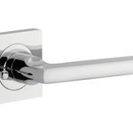 0274KIBPRIV60 - Baltimore Lever - Square Rose (Inbuilt Privacy) - Polished Chrome - Privacy