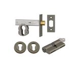 17298K60KKER - Euro Mortice Deadbolt Kit - 60mm Backset with Round Euro Escutcheon Key/Key - Graphite PVD - Entrance