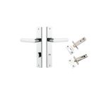 11860KPRIV60 - Osaka Lever - Rectangular Backplate Privacy Kit with Privacy Turn - Polished Chrome - Privacy