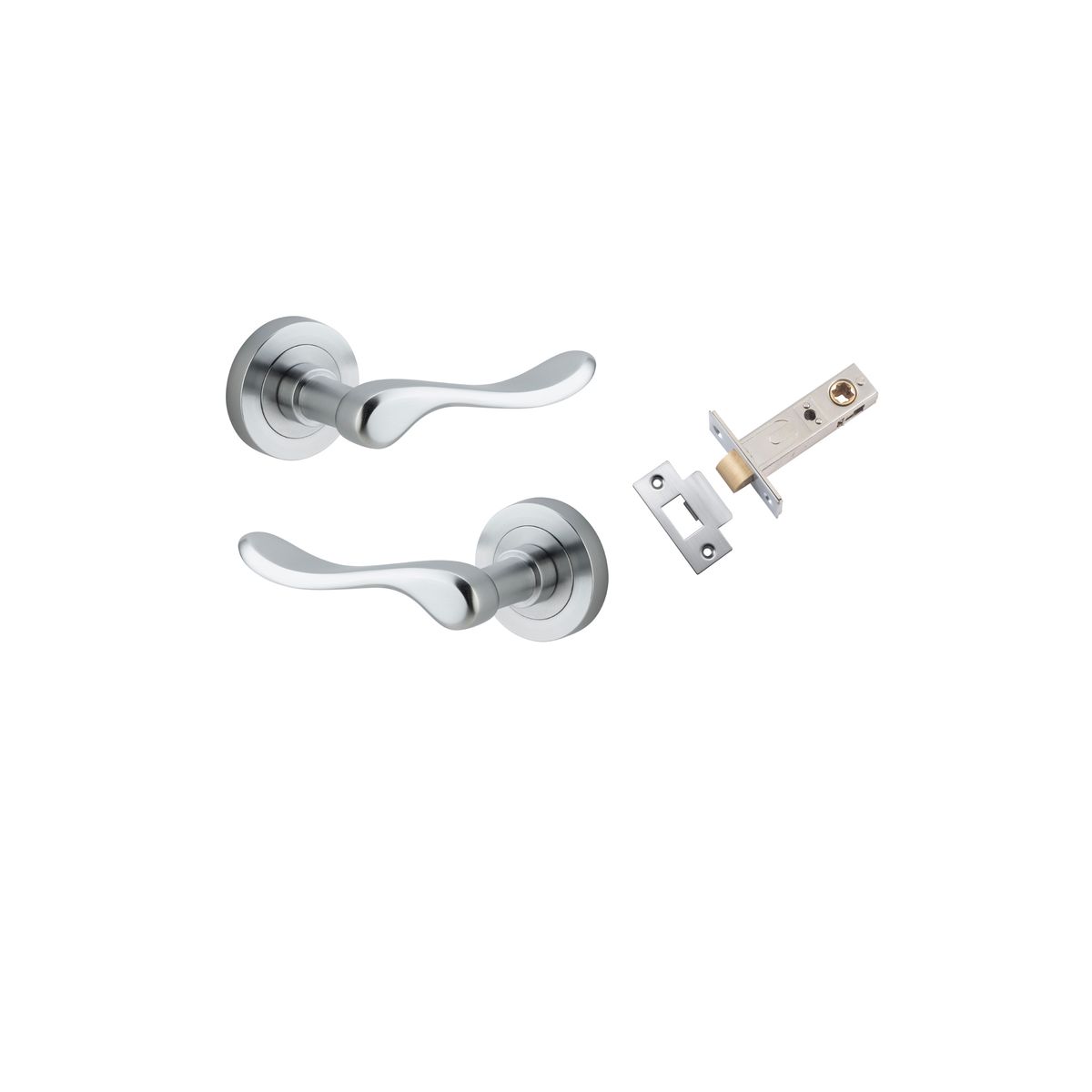 20795KPASS60 - Stirling Lever - Round Rose Passage Kit - Brushed Chrome - Passage