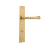13206P85 - Verona Lever - Rectangular Backplate - Brushed Brass - Privacy