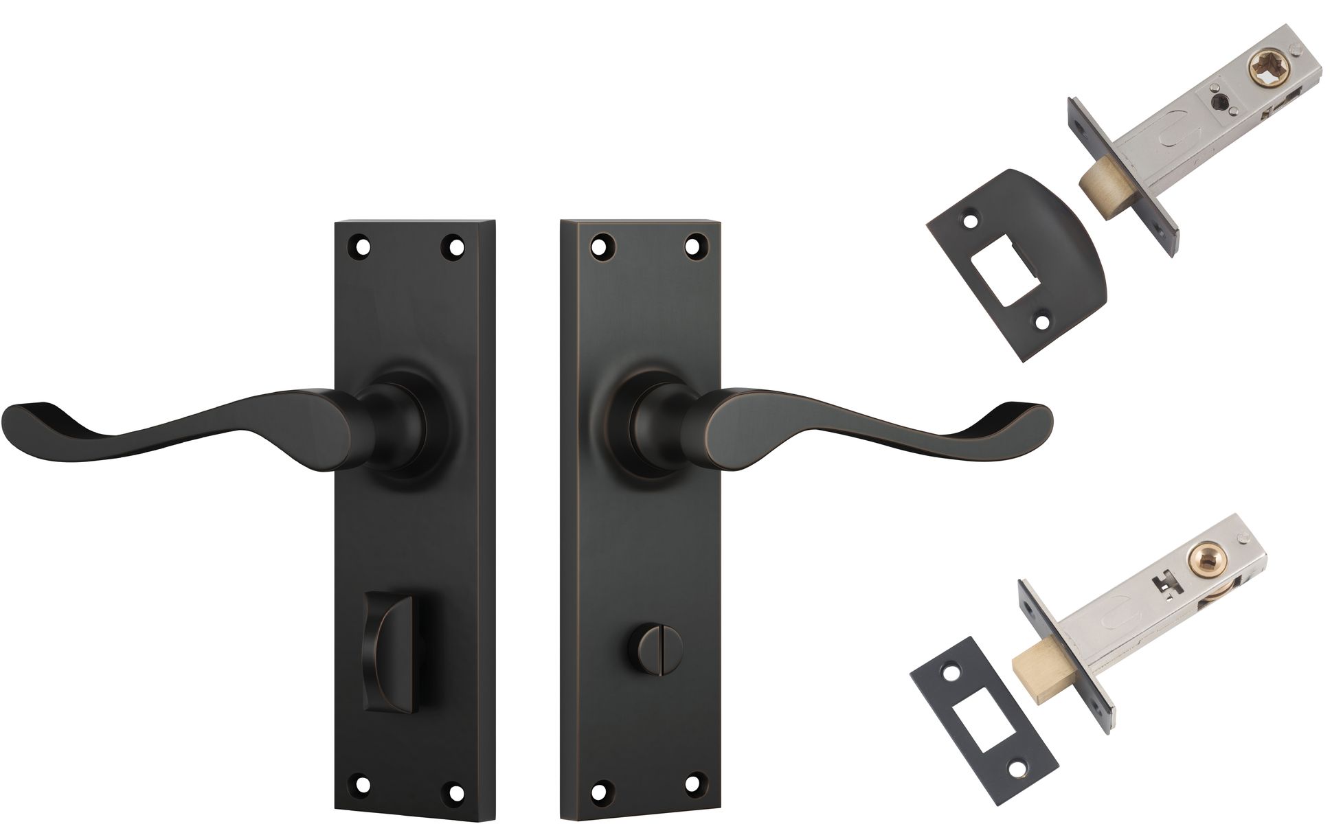 Victorian Lever - Long Backplate Privacy Set