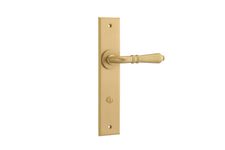 15780P85 - Sarlat Lever - Chamfered Backplate - Brushed Brass - Privacy