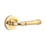 0310KIBPRIV60 - Verona Lever - Round Rose (Inbuilt Privacy) - Polished Brass - Privacy