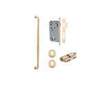 20059KENTR60KK - Sarlat Pull Handle - 600mm Entrance Kit with Separate High Security Lock - Brushed Brass - Entrance