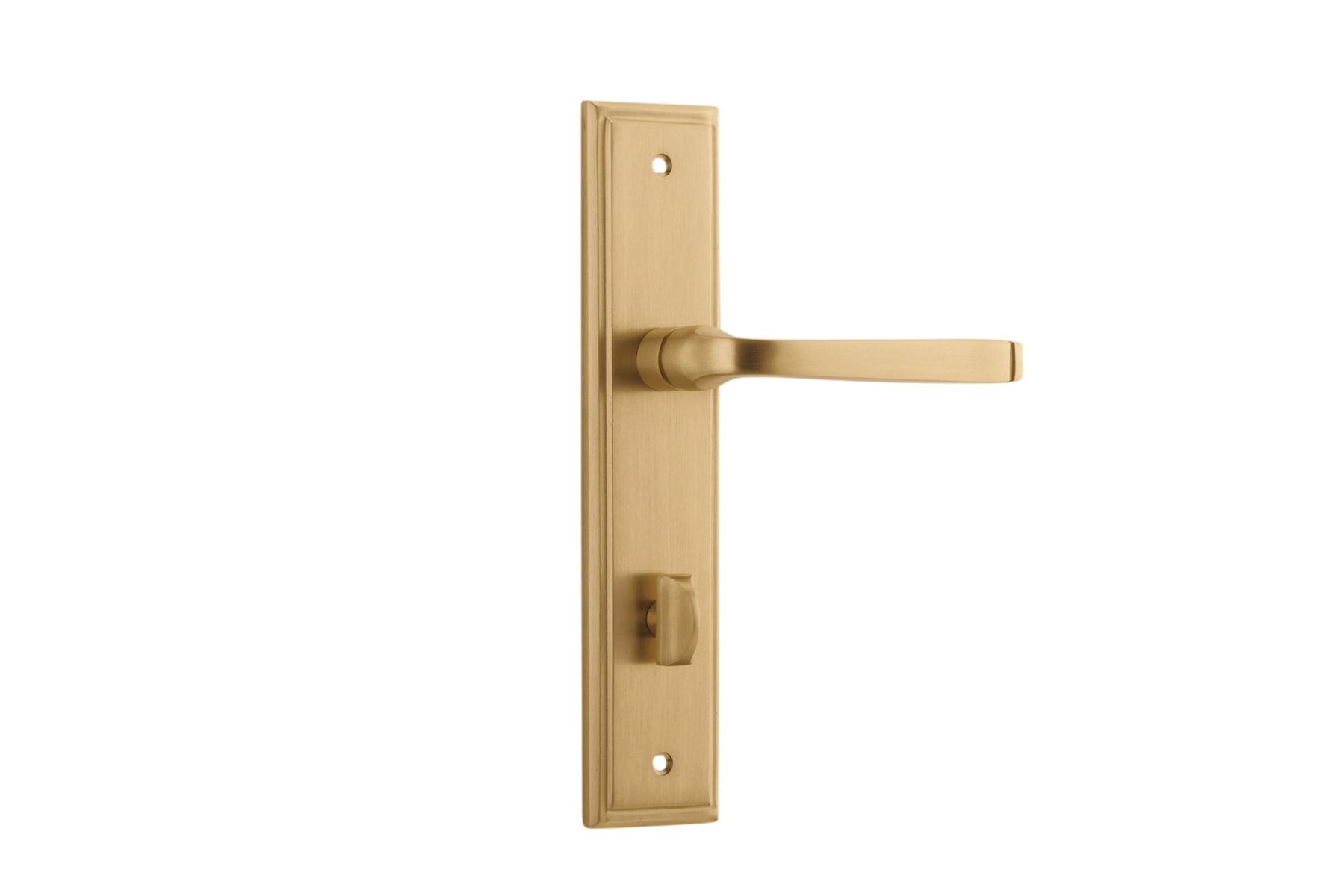 15244P85 - Annecy Lever - Stepped Backplate - Brushed Brass - Privacy