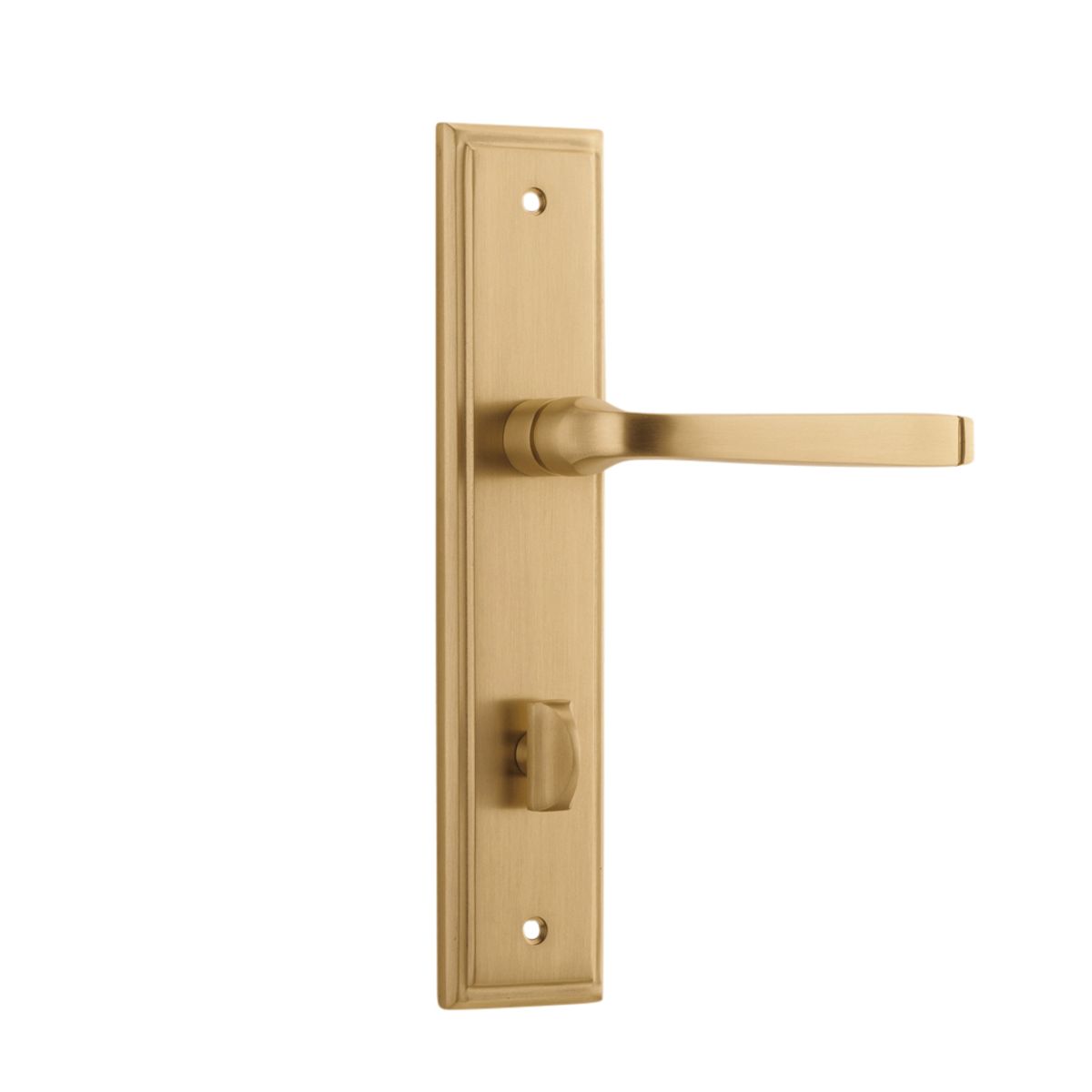 15244P85 - Annecy Lever - Stepped Backplate - Brushed Brass - Privacy