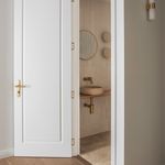 15400P85 - Helsinki Lever - Oval Backplate - Brushed Brass - Privacy
