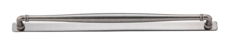 21107B - Sarlat Cabinet Pull with Backplate - CTC450mm - Distressed Nickel
