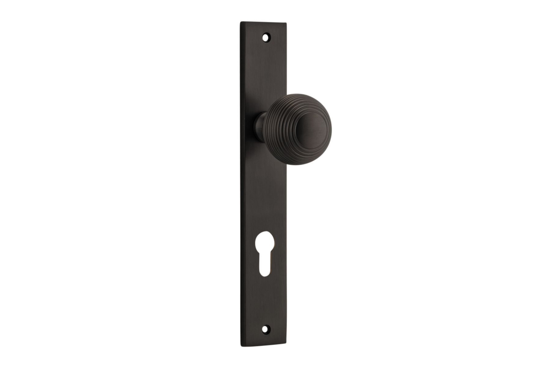 10824E85 - Guildford Knob - Rectangular Backplate - Signature Brass - Entrance