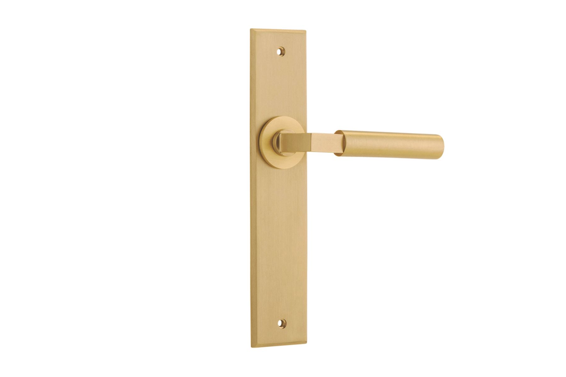 15294 - Berlin Lever - Chamfered Backplate - Brushed Brass - Passage