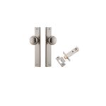 14822KPASS60 - Cambridge Knob - Rectangular Backplate Passage Kit - Satin Nickel - Passage